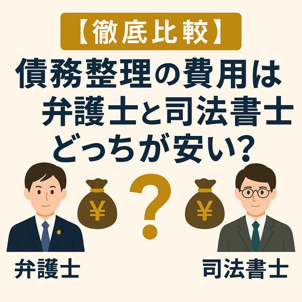 債務整理の費用は弁護士と司法書士どっちが安い