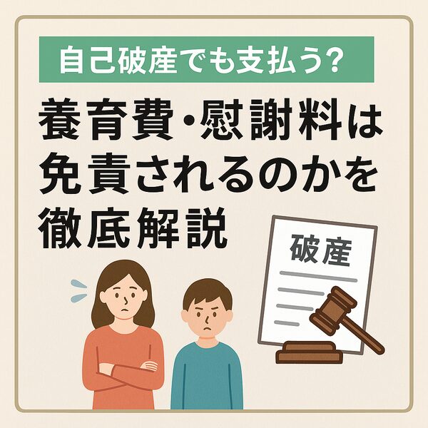 【自己破産でも支払う?】養育費・慰謝料は免責されるのかを徹底解説