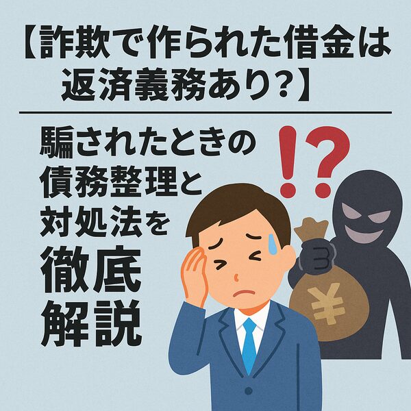 【詐欺で作られた借金は返済義務あり？】騙されたときの債務整理と対処法を徹底解説