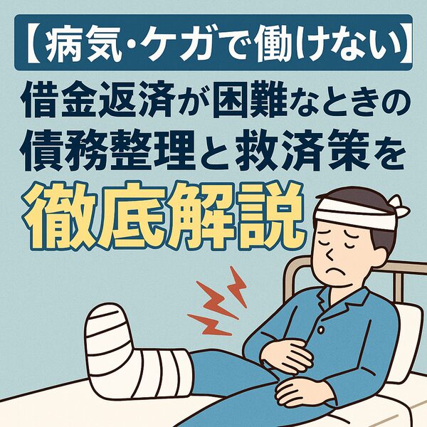 【病気・ケガで働けない】借金返済が困難なときの債務整理と救済策を徹底解説