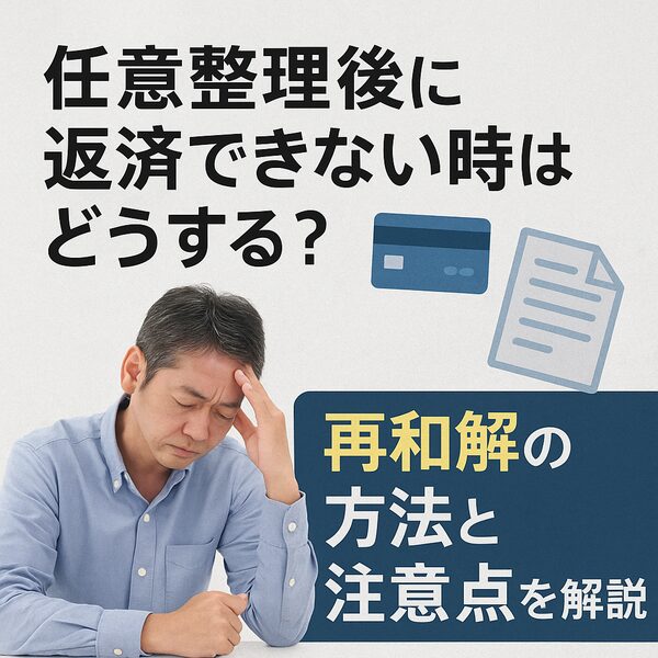 任意整理後に返済できない時はどうする?再和解の方法と注意点を解説