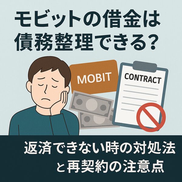 モビットの借金は債務整理できる？返済できない時の対処法と再契約の注意点