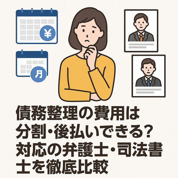 債務整理の費用は分割・後払いできる？対応の弁護士・司法書士を徹底比較