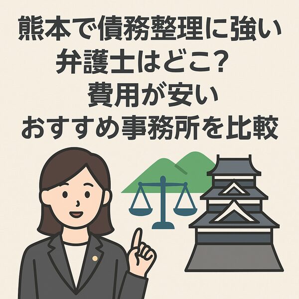 熊本で債務整理に強い弁護士はどこ?費用が安いおすすめ事務所を比較