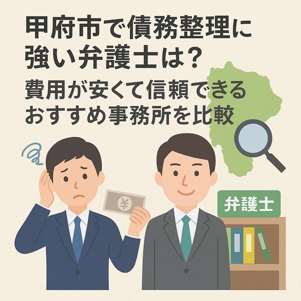 甲府市で債務整理に強い弁護士は?費用が安くて信頼できるおすすめ事務所を比較