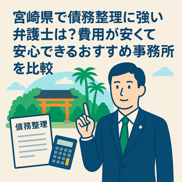 宮崎県で債務整理に強い弁護士は?費用が安くて安心できるおすすめ事務所を比較