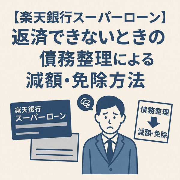 【楽天銀行スーパーローン】返済できないときの債務整理による減額・免除方法