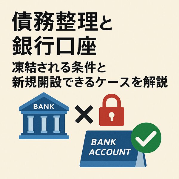 【債務整理と銀行口座】凍結される条件と新規開設できるケースを解説