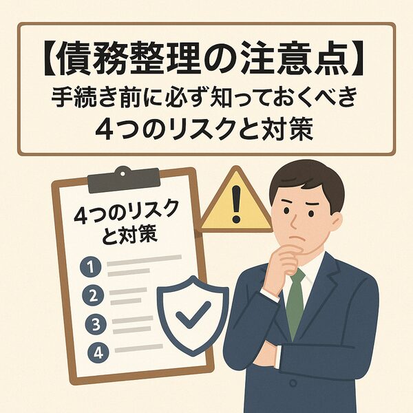 【債務整理の注意点】手続き前に必ず知っておくべき4つのリスクと対策