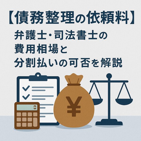 【債務整理の依頼料】弁護士・司法書士の費用相場と分割払いの可否を解説