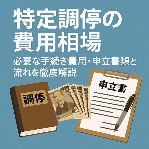 【特定調停の費用相場】必要な手続き費用・申立書類と流れを徹底解説