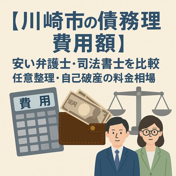 【川崎市の債務整理費用】安い弁護士・司法書士を比較｜任意整理・自己破産の料金相場