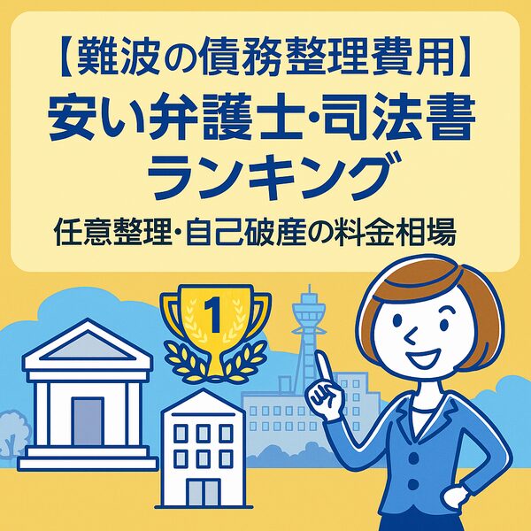【難波の債務整理費用】安い弁護士・司法書士ランキング｜任意整理・自己破産の料金相場