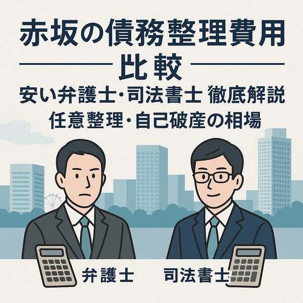 【赤坂の債務整理費用比較】安い弁護士・司法書士を徹底解説｜任意整理・自己破産の相場