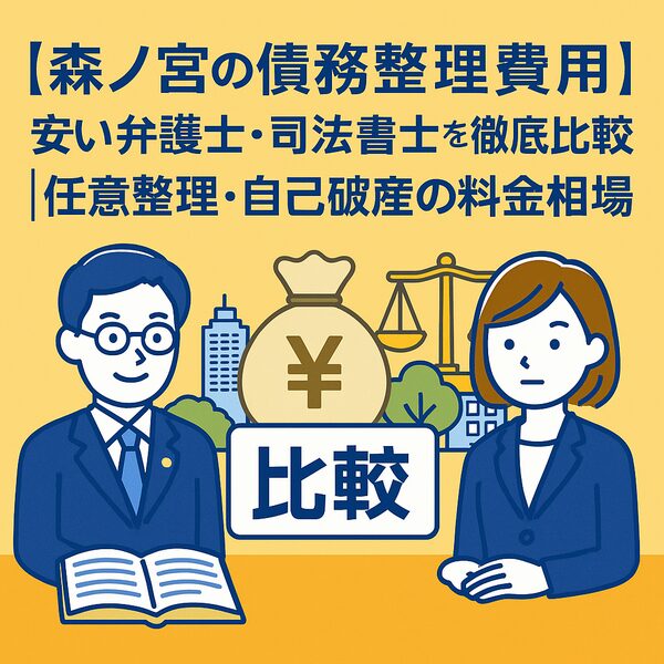 【森ノ宮の債務整理費用】安い弁護士・司法書士を徹底比較｜任意整理・自己破産の料金相場