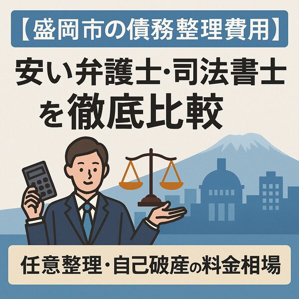 【盛岡市の債務整理費用】安い弁護士・司法書士を徹底比較｜任意整理・自己破産の料金相場