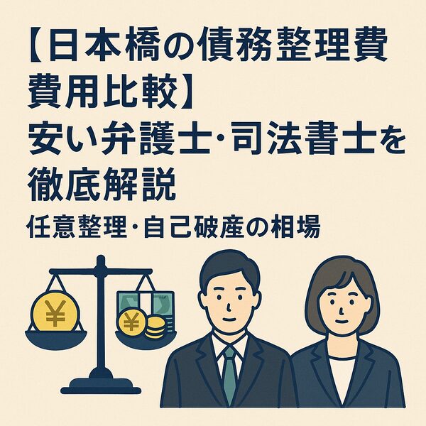 【日本橋の債務整理費用比較】安い弁護士・司法書士を徹底解説｜任意整理・自己破産の相場