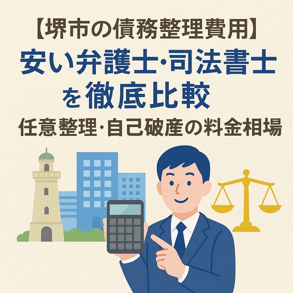 【堺市の債務整理費用】安い弁護士・司法書士を徹底比較|任意整理・自己破産の料金相場