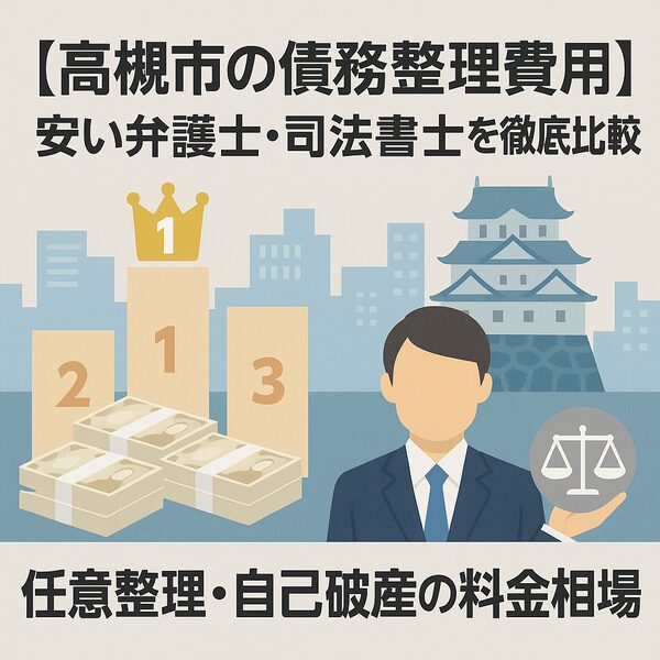 【高槻市の債務整理費用】安い弁護士・司法書士を徹底比較｜任意整理・自己破産の料金相場