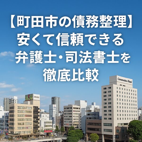 【町田市の債務整理】安くて信頼できる弁護士・司法書士を徹底比較