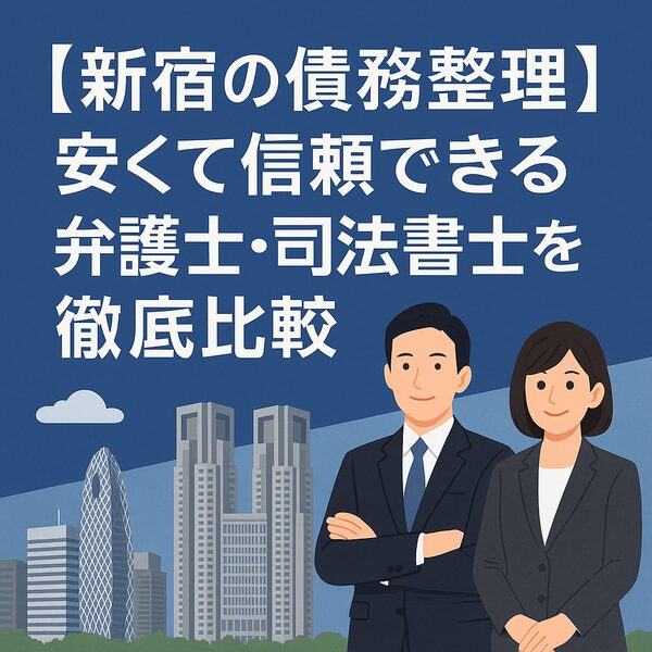 【新宿の債務整理】安くて信頼できる弁護士・司法書士を徹底比較