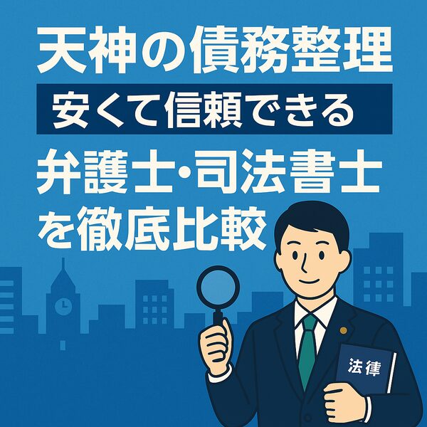 【天神の債務整理】安くて信頼できる弁護士・司法書士を徹底比較
