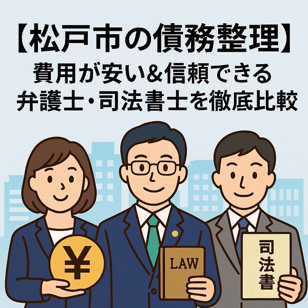【松戸市の債務整理】費用が安い&信頼できる弁護士・司法書士を徹底比較