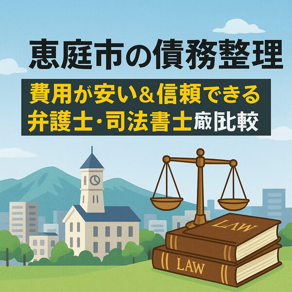 【恵庭市の債務整理】費用が安い&信頼できる弁護士・司法書士を徹底比較