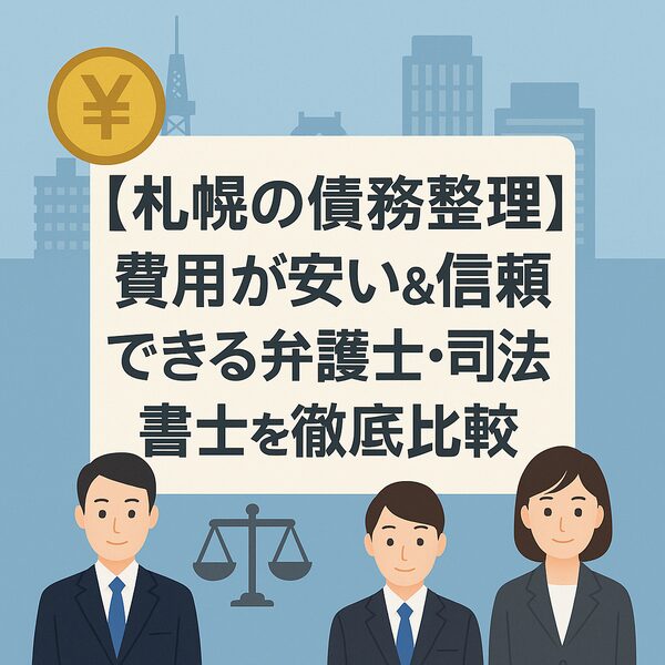 【札幌の債務整理】費用が安い&信頼できる弁護士・司法書士を徹底比較