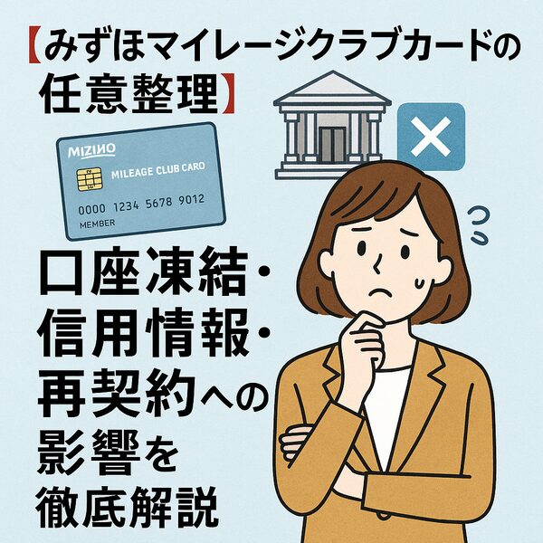 【みずほマイレージクラブカードの任意整理】口座凍結・信用情報・再契約への影響を徹底解説