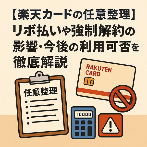 【楽天カードの任意整理】リボ払いや強制解約の影響・今後の利用可否を徹底解説