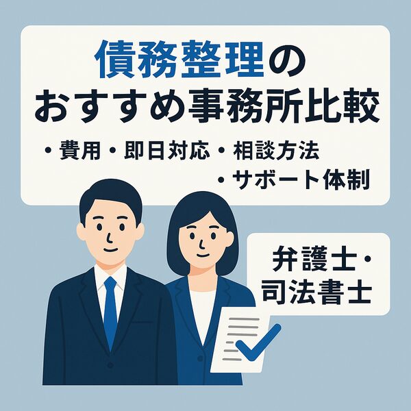 【債務整理のおすすめ事務所比較】費用・即日対応・相談方法・サポート体制で選ぶ弁護士・司法書士