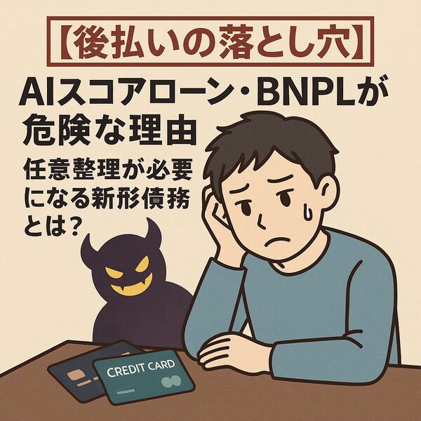 【後払いの落とし穴】AIスコアローン・BNPLが危険な理由|任意整理が必要になる新型債務とは?