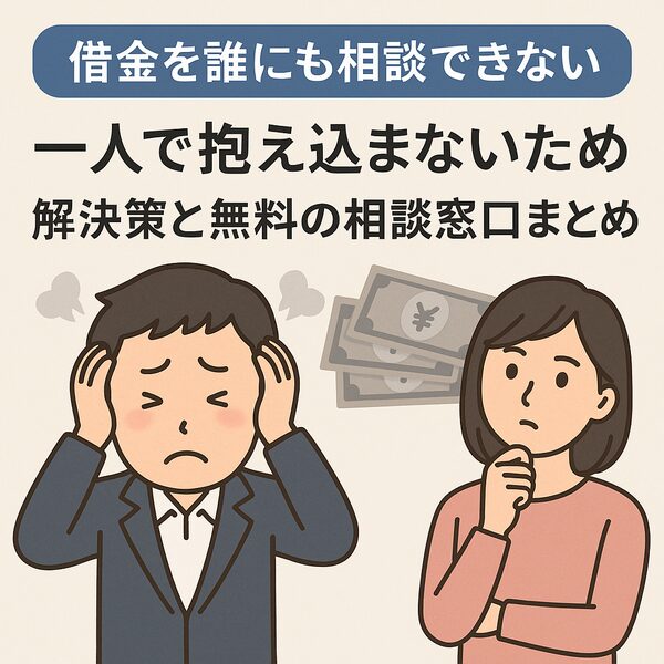 【借金を誰にも相談できない】一人で抱え込まないための解決策と無料の相談窓口まとめ