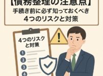 【債務整理の注意点】手続き前に必ず知っておくべき4つのリスクと対策