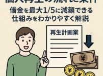 【個人再生の流れと条件】借金を最大1/5に減額できる仕組みをわかりやすく解説