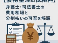 【債務整理の依頼料】弁護士・司法書士の費用相場と分割払いの可否を解説