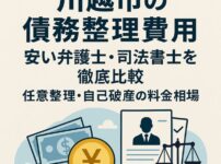 【川越市の債務整理費用】安い弁護士・司法書士を徹底比較｜任意整理・自己破産の料金相場