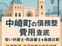 【中崎町の債務整理費用】安い弁護士・司法書士を徹底比較｜任意整理・自己破産の料金相場
