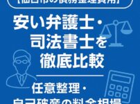【仙台市の債務整理費用】安い弁護士・司法書士を徹底比較｜任意整理・自己破産の料金相場