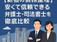 【新宿の債務整理】安くて信頼できる弁護士・司法書士を徹底比較