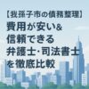 【我孫子市の債務整理】費用が安い＆信頼できる弁護士・司法書士を徹底比較