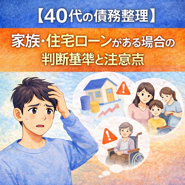 【40代の債務整理】家族・住宅ローンがある場合の判断基準と注意点