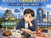 【大阪府で無職・失業中】収入がなくても債務整理はできる？今から取れる選択肢と判断基準