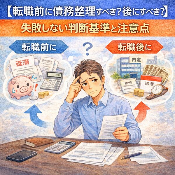 【転職前に債務整理すべき?後にすべき?】失敗しない判断基準と注意点