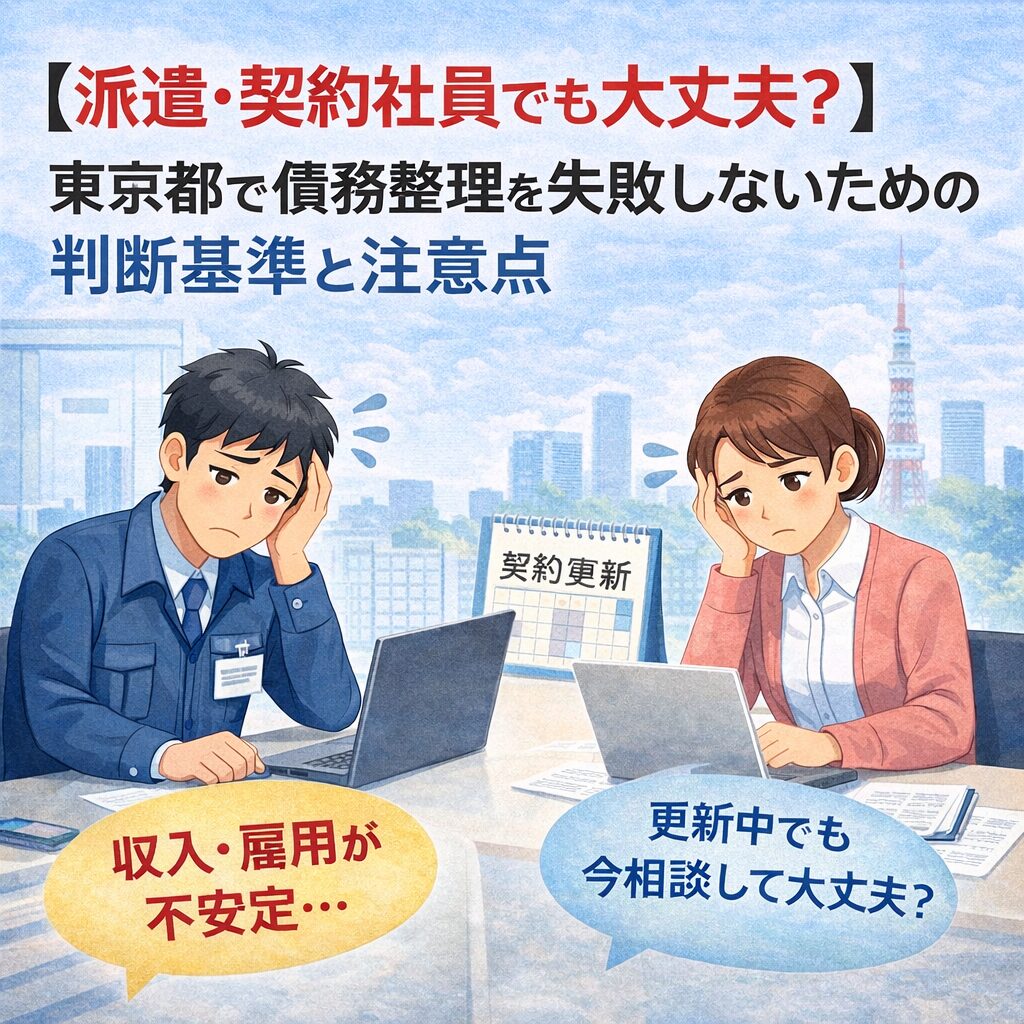 【派遣・契約社員でも大丈夫？】東京都で債務整理を失敗しない判断基準と注意点