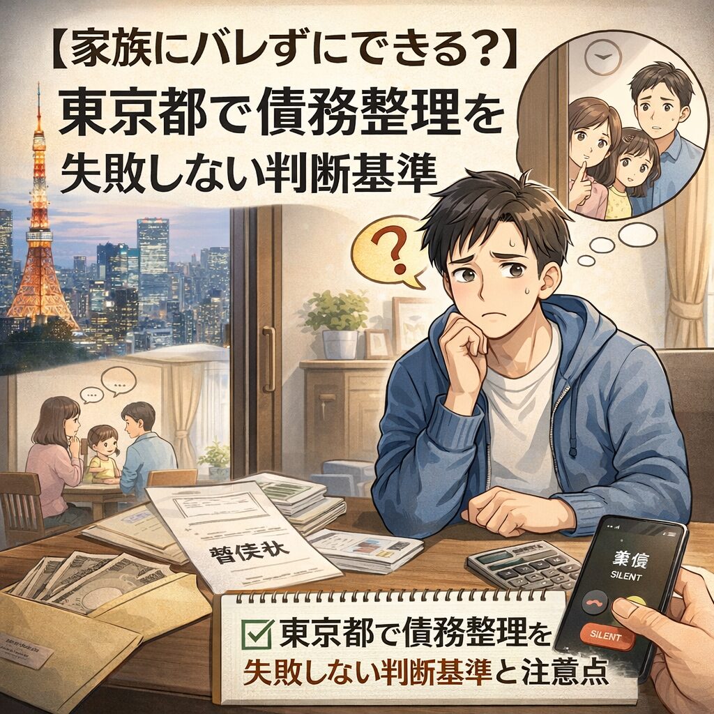 【家族にバレずにできる？】東京都で債務整理を失敗しない判断基準と注意点