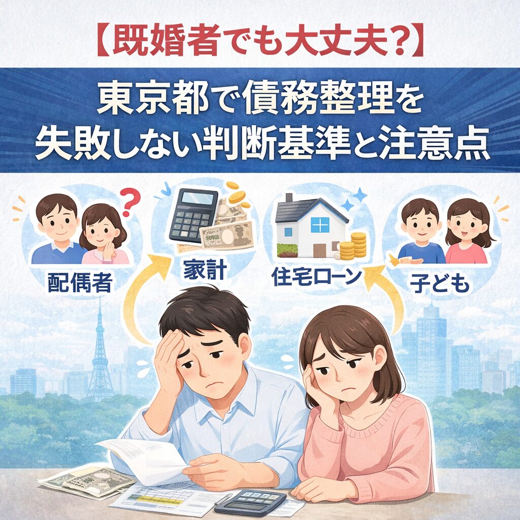 【既婚者でも大丈夫？】東京都で債務整理を失敗しない判断基準と注意点