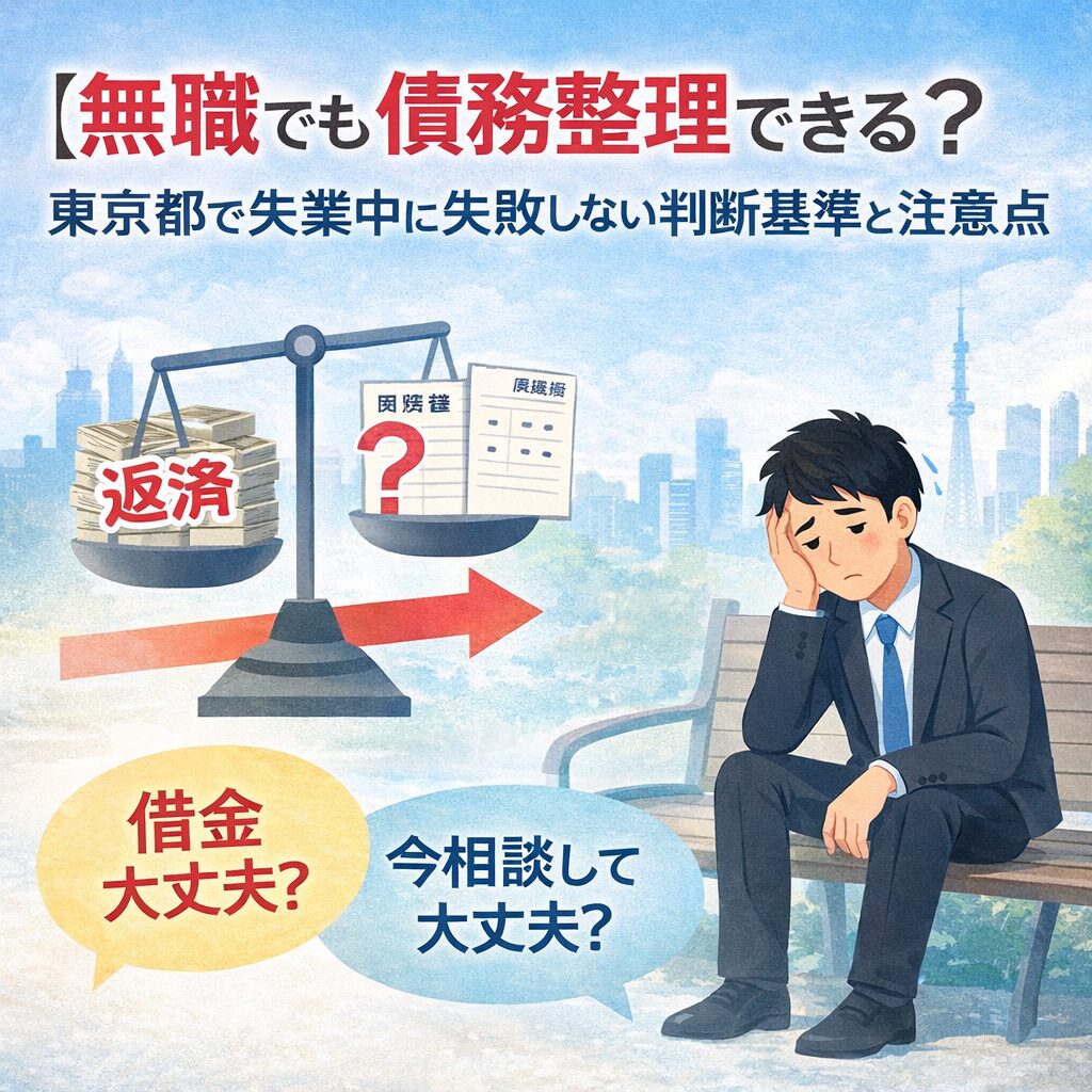【無職でも債務整理できる？】東京都で失業中に失敗しない判断基準と注意点