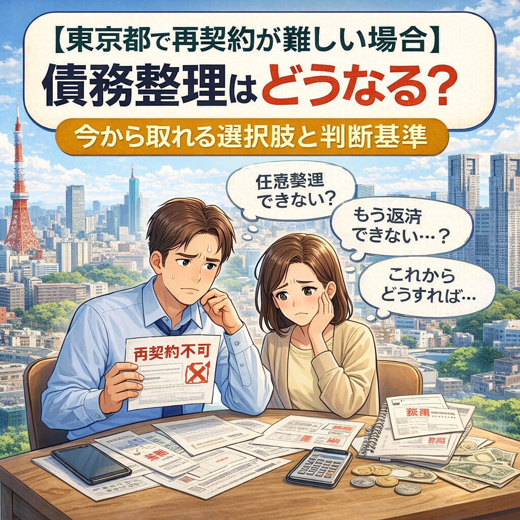 【東京都で再契約が難しい場合】債務整理はどうなる?今から取れる選択肢と判断基準